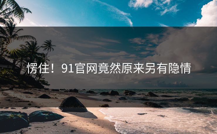 愣住！91官网竟然原来另有隐情