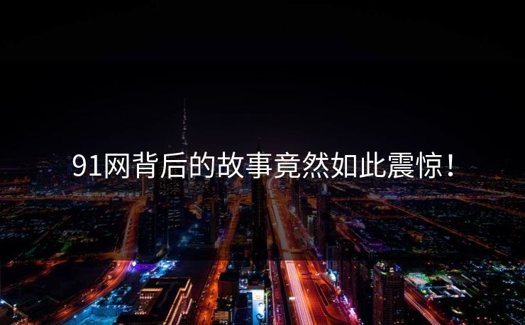 91网背后的故事竟然如此震惊！