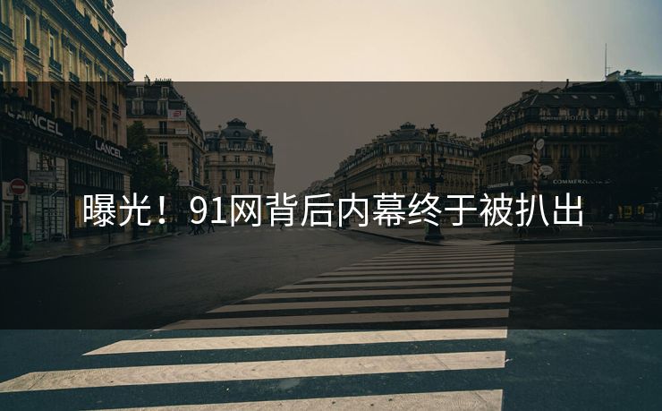 曝光！91网背后内幕终于被扒出