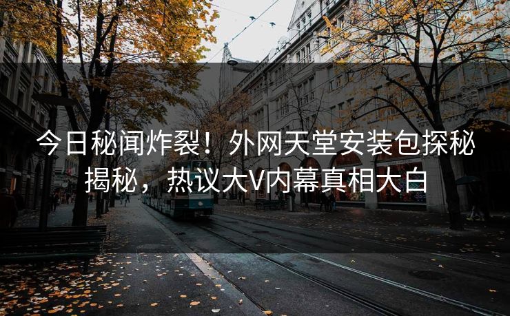 今日秘闻炸裂！外网天堂安装包探秘揭秘，热议大V内幕真相大白